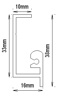 先付・埋込み用のレール　重量用　図面
